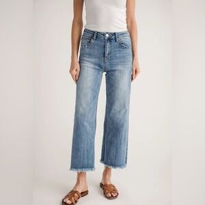 Risen Crop Wide Leg Jean